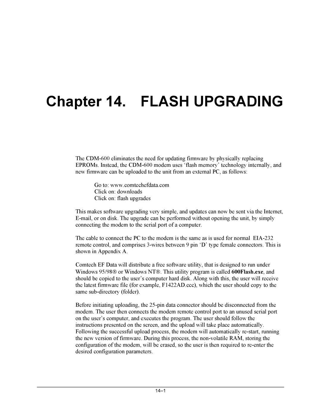 Premier Mounts CDM-600 specifications Flash Upgrading 