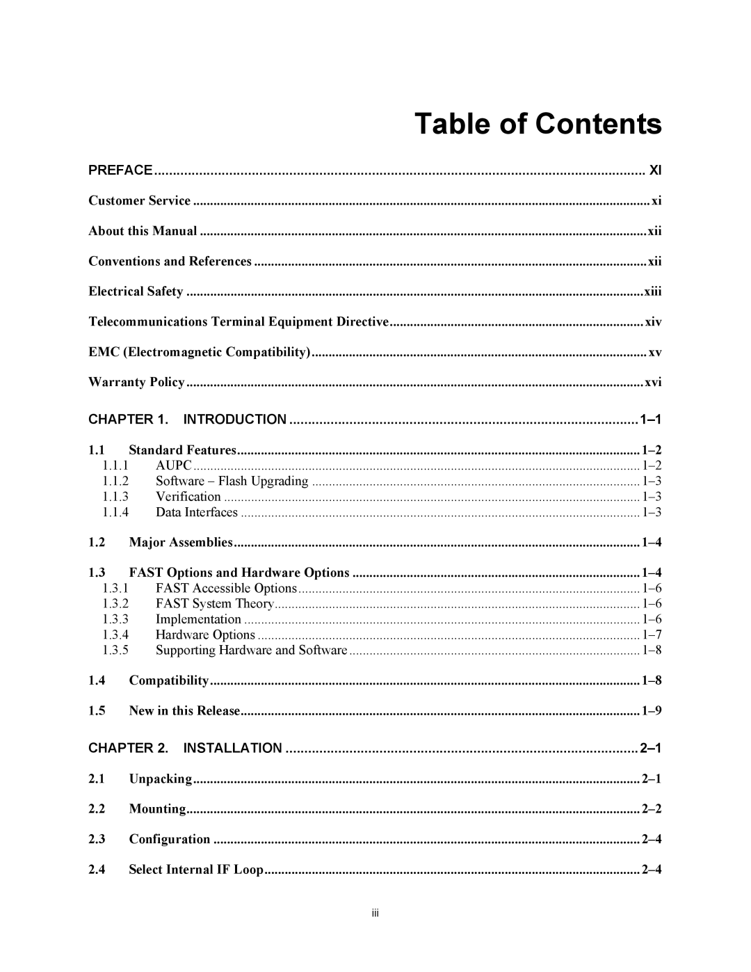 Premier Mounts CDM-600 specifications Table of Contents 