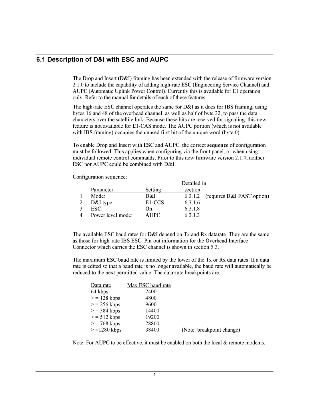 Premier Mounts CDM-600 specifications Description of D&I with ESC and Aupc 