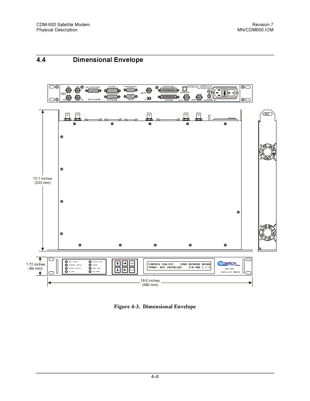 Premier Mounts CDM-600 specifications Dimensional Envelope 