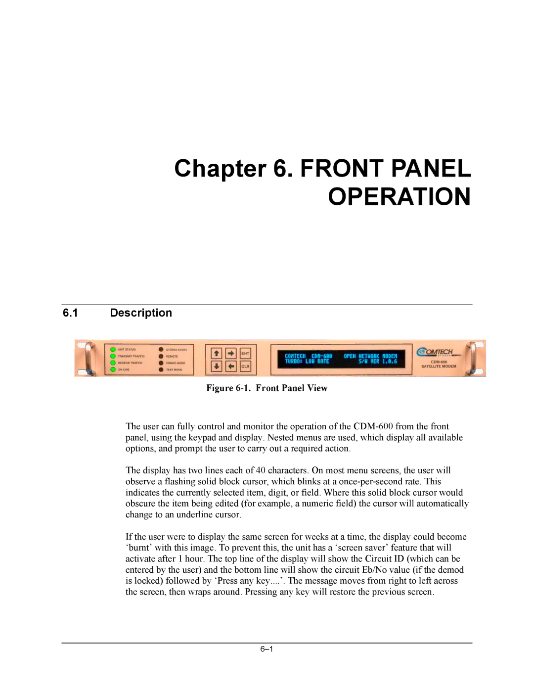 Premier Mounts CDM-600 specifications Front Panel, Description 