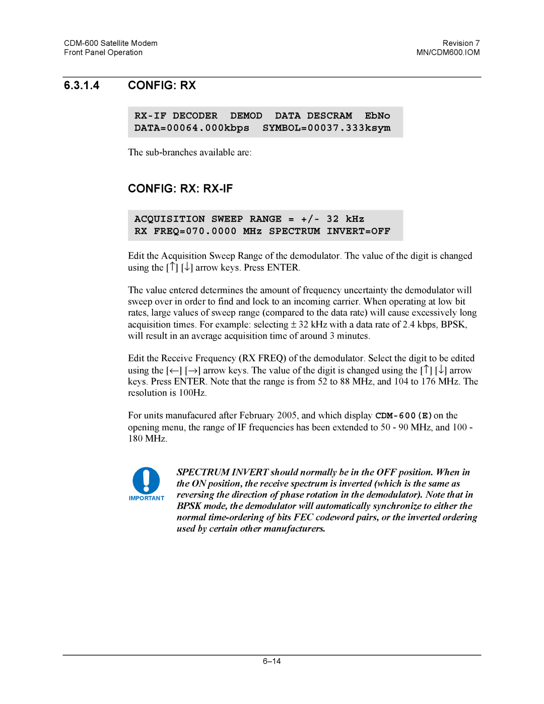 Premier Mounts CDM-600 specifications Config RX RX-IF 