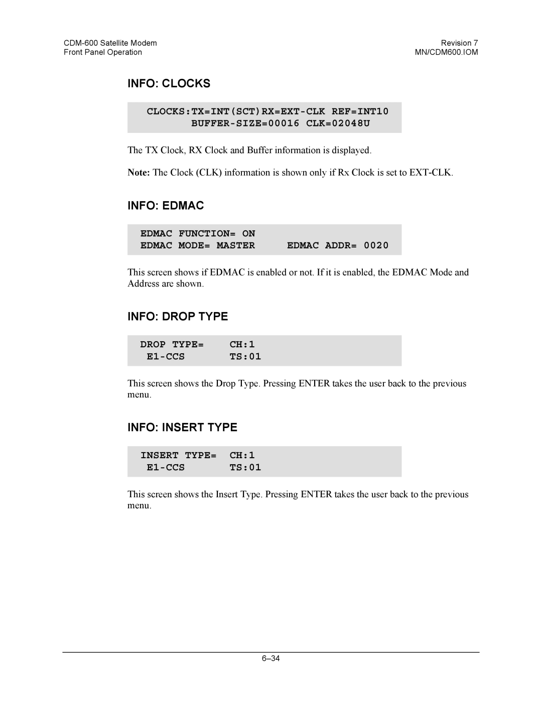 Premier Mounts CDM-600 specifications Info Clocks, Info Edmac, Info Drop Type, Info Insert Type 