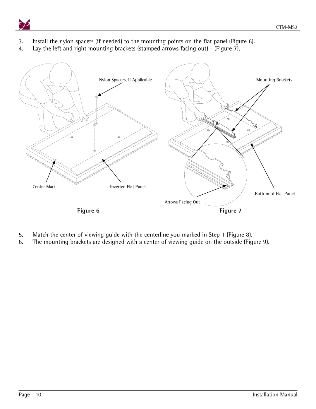 Premier Mounts CTM-MS2 installation manual Nylon Spacers, If Applicable 