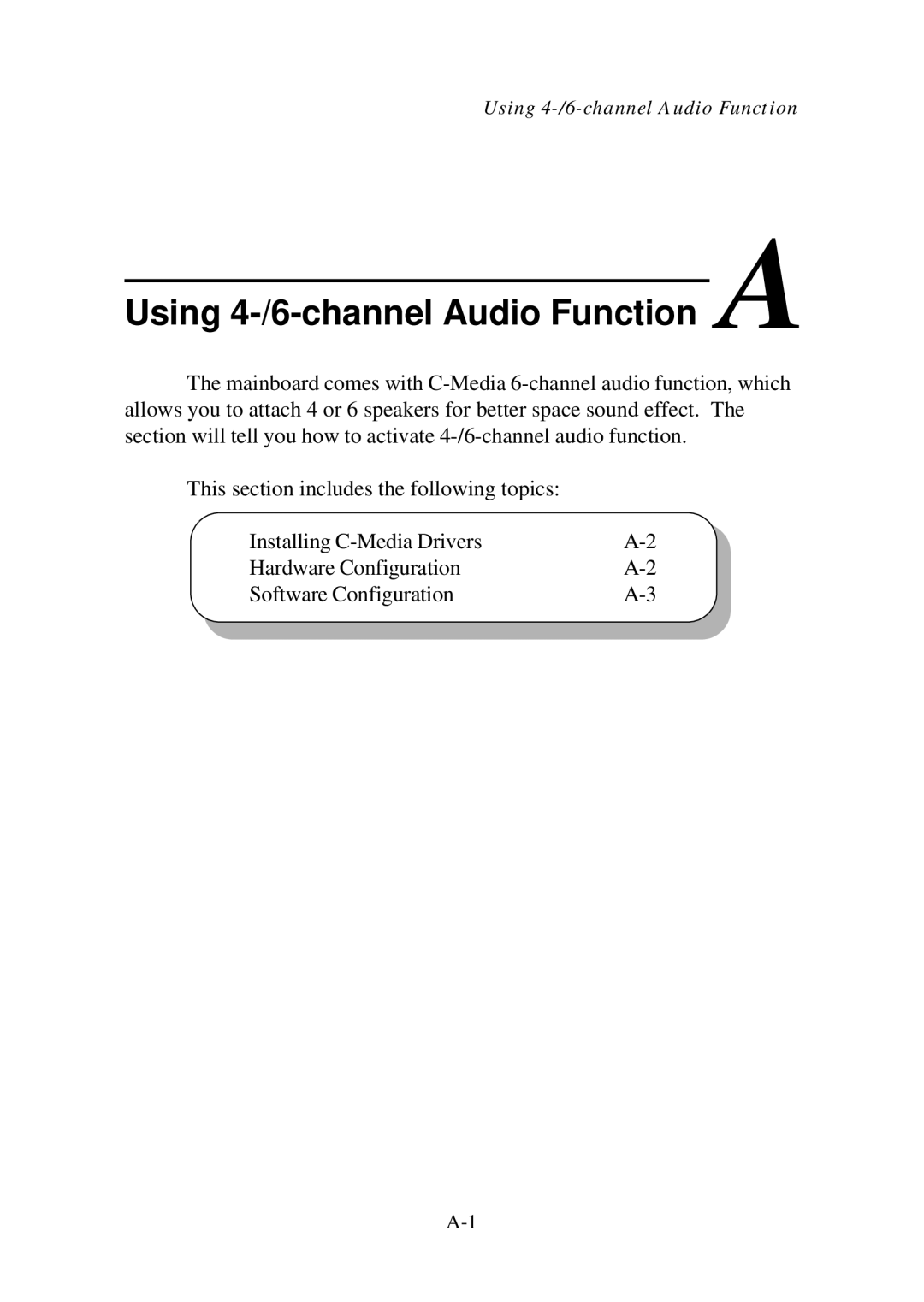 Premio Computer Aries/Centella manual Using 4-/6-channel Audio Function a 