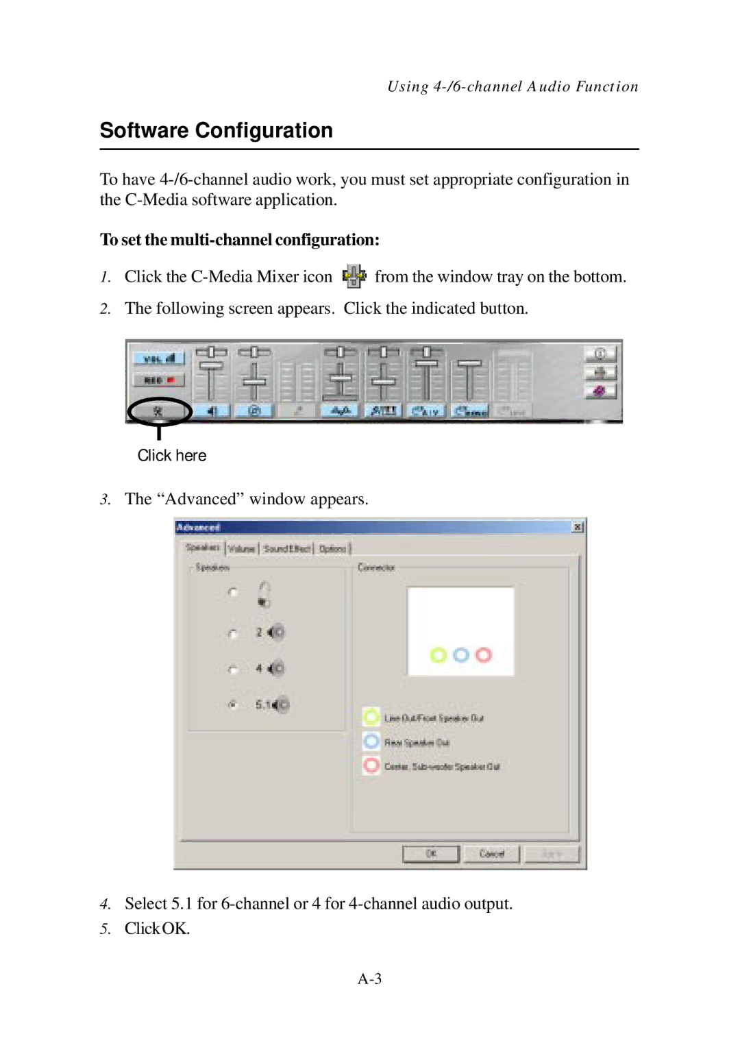 Premio Computer Aries/Centella manual Software Configuration, To set the multi-channel configuration 