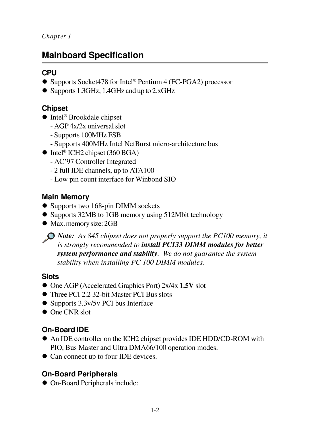 Premio Computer Aries/Centella manual Mainboard Specification, Cpu 