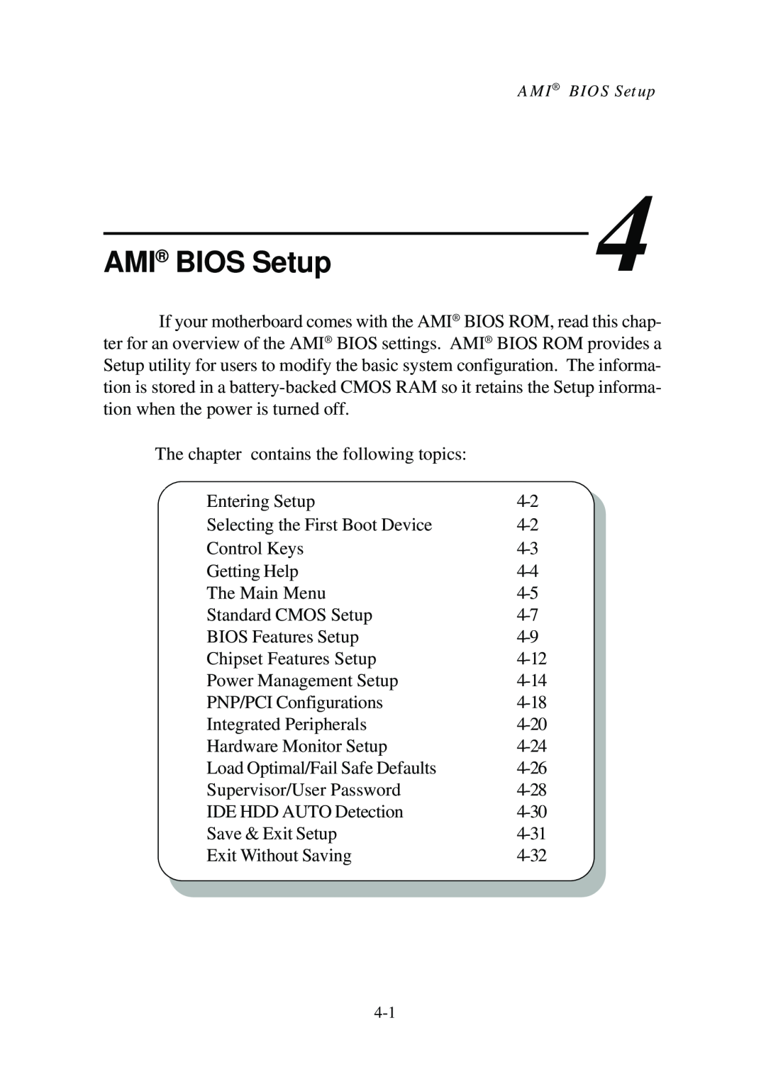 Premio Computer Aries/Centella manual AMI BIOS Setup 