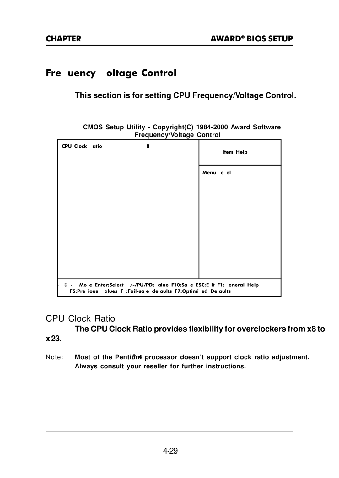 Premio Computer Premio Apollo/Shadowhawk Computer manual Frequency/Voltage Control, CPU Clock Ratio 