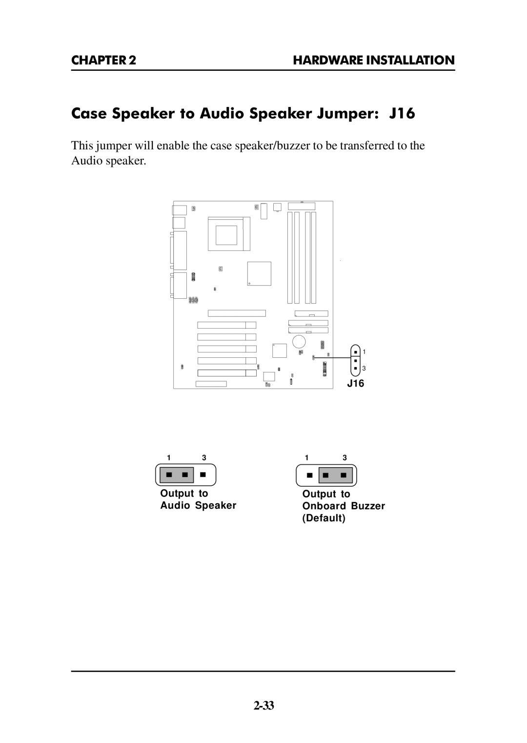 Premio Computer Premio Apollo/Shadowhawk Computer manual Case Speaker to Audio Speaker Jumper J16 