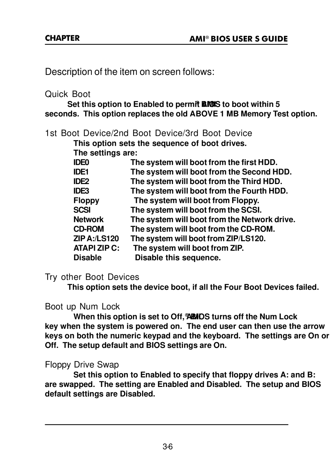 Premio Computer Premio Apollo/Shadowhawk Computer manual Quick Boot, 1st Boot Device/2nd Boot Device/3rd Boot Device 