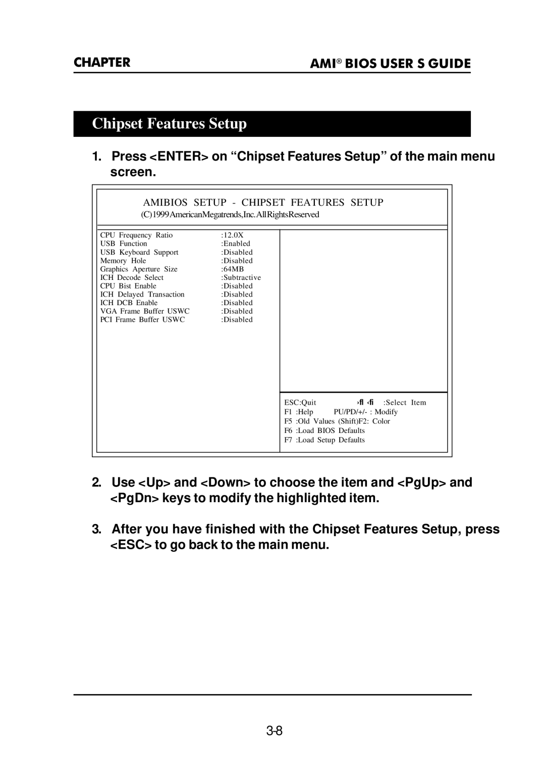 Premio Computer Premio Apollo/Shadowhawk Computer manual Chipset Features Setup 