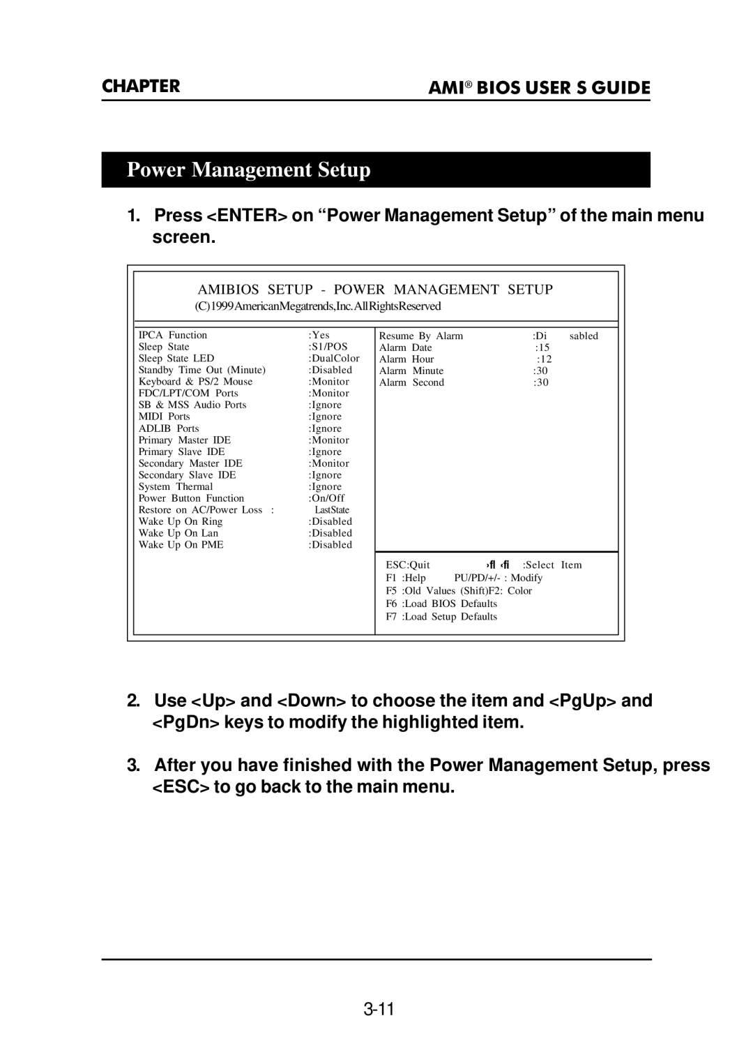 Premio Computer Premio Apollo/Shadowhawk Computer manual Power Management Setup 