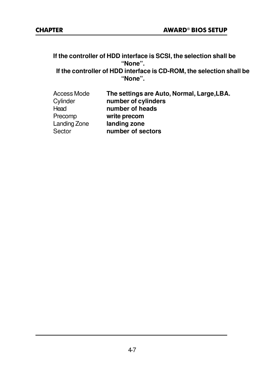 Premio Computer Premio Apollo/Shadowhawk Computer manual Chapter Award Bios Setup 