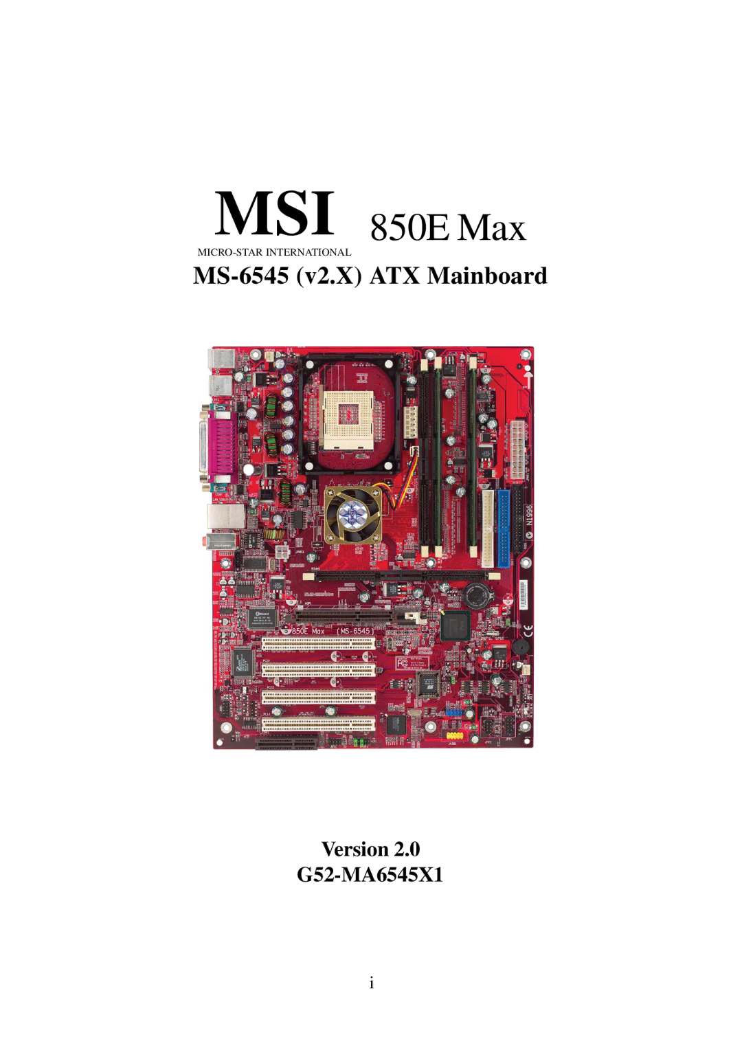 Premio Computer Premio Computer system manual MSI 850E Max 