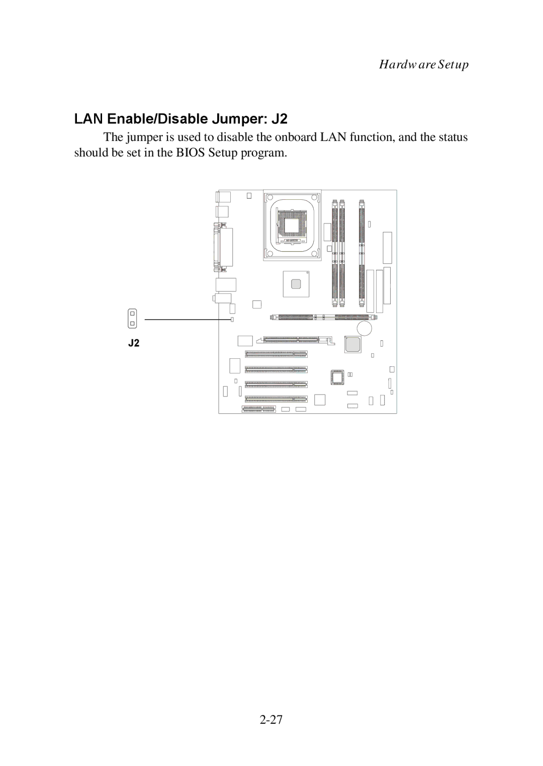 Premio Computer Premio Computer system manual LAN Enable/Disable Jumper J2 