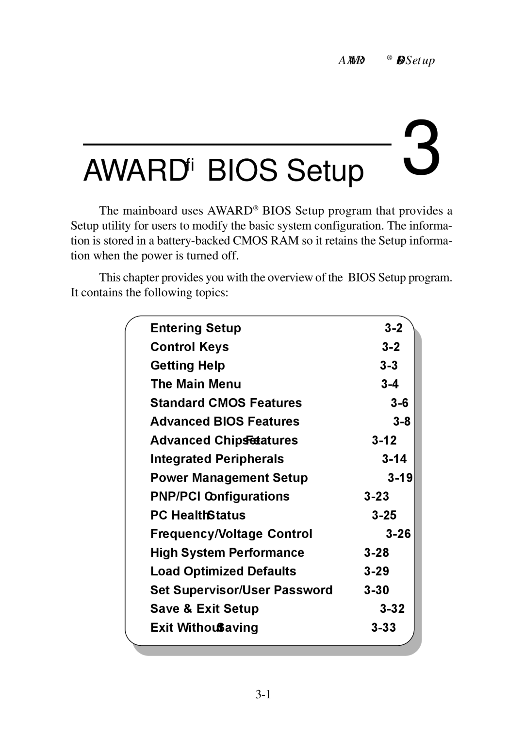 Premio Computer Premio Computer system manual Award Bios Setup 