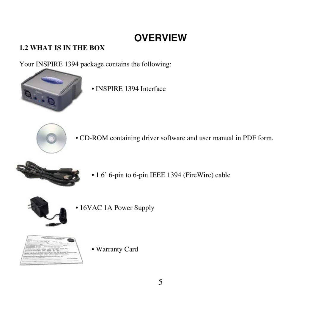 Presonus Audio electronic 1394 user manual What is in the BOX 