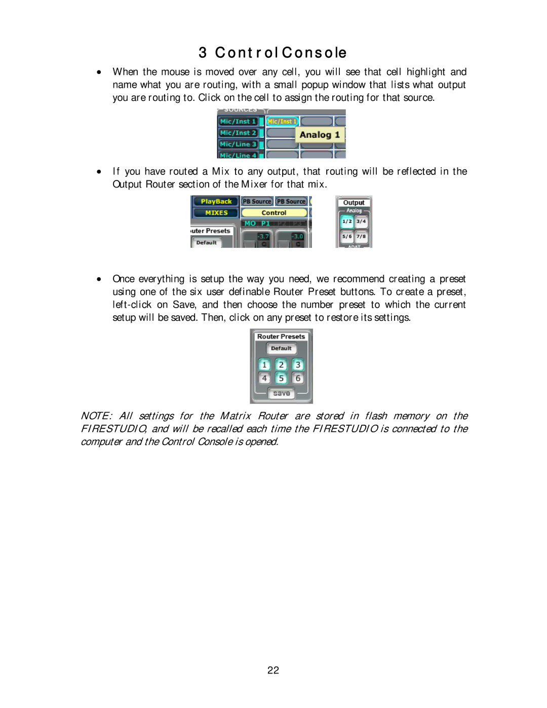 Presonus Audio electronic 26x26 FireWire Recording System user manual Control Console 