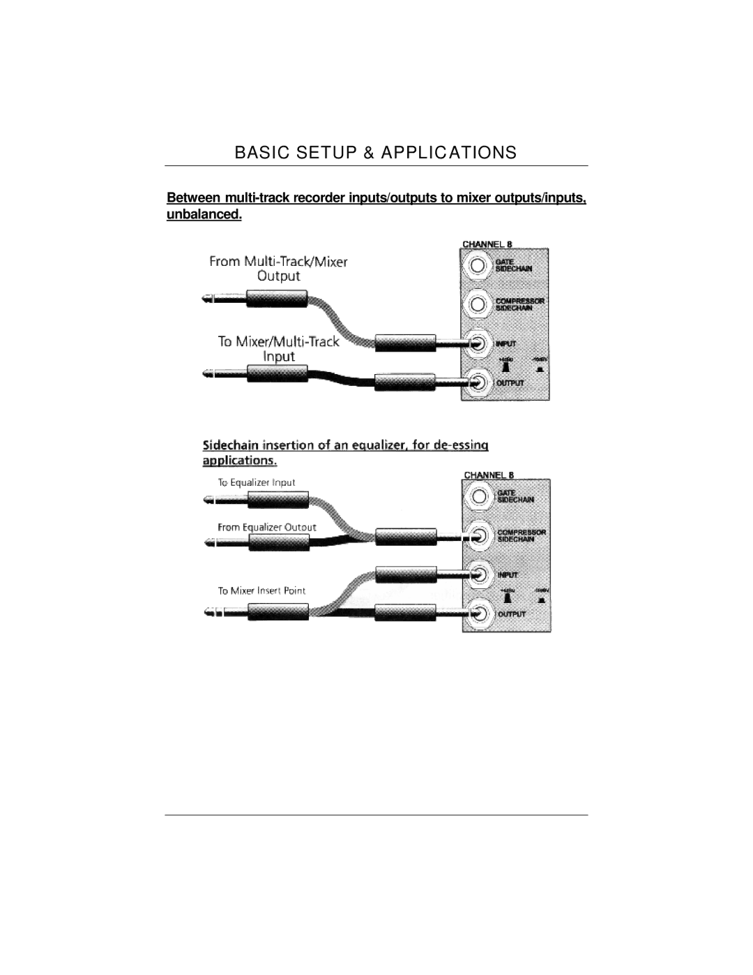 Presonus Audio electronic ACP88 user manual Basic Setup & Applic Ations 