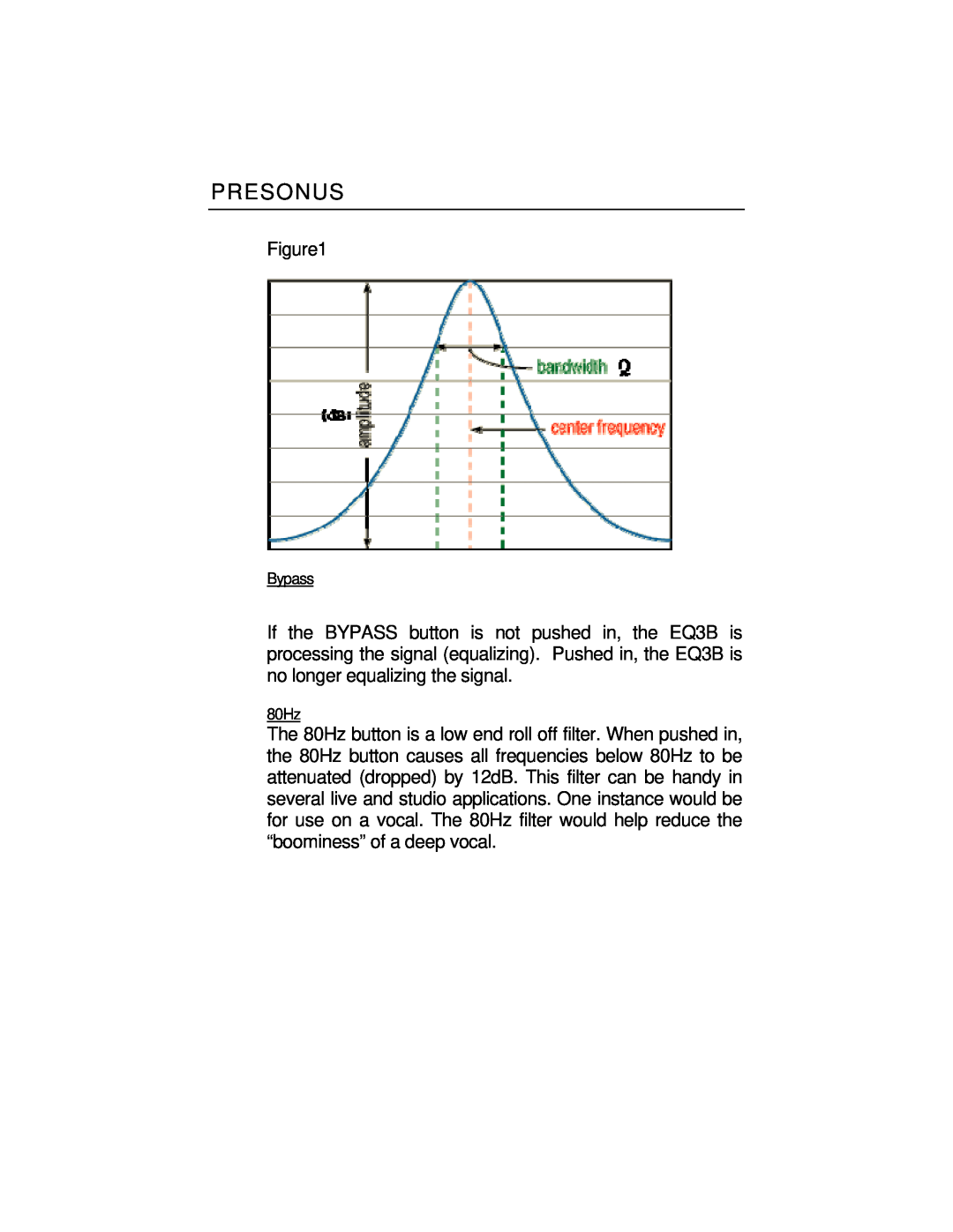 Presonus Audio electronic HP4, EQ3B, COMP16 user manual Presonus 