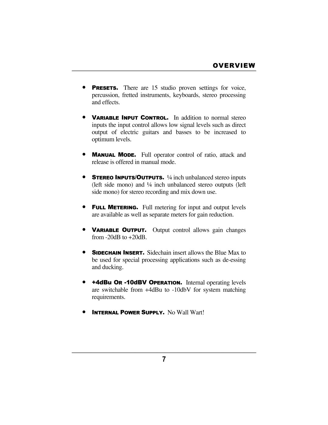 Presonus Audio electronic Smart Compressor manual Overview 