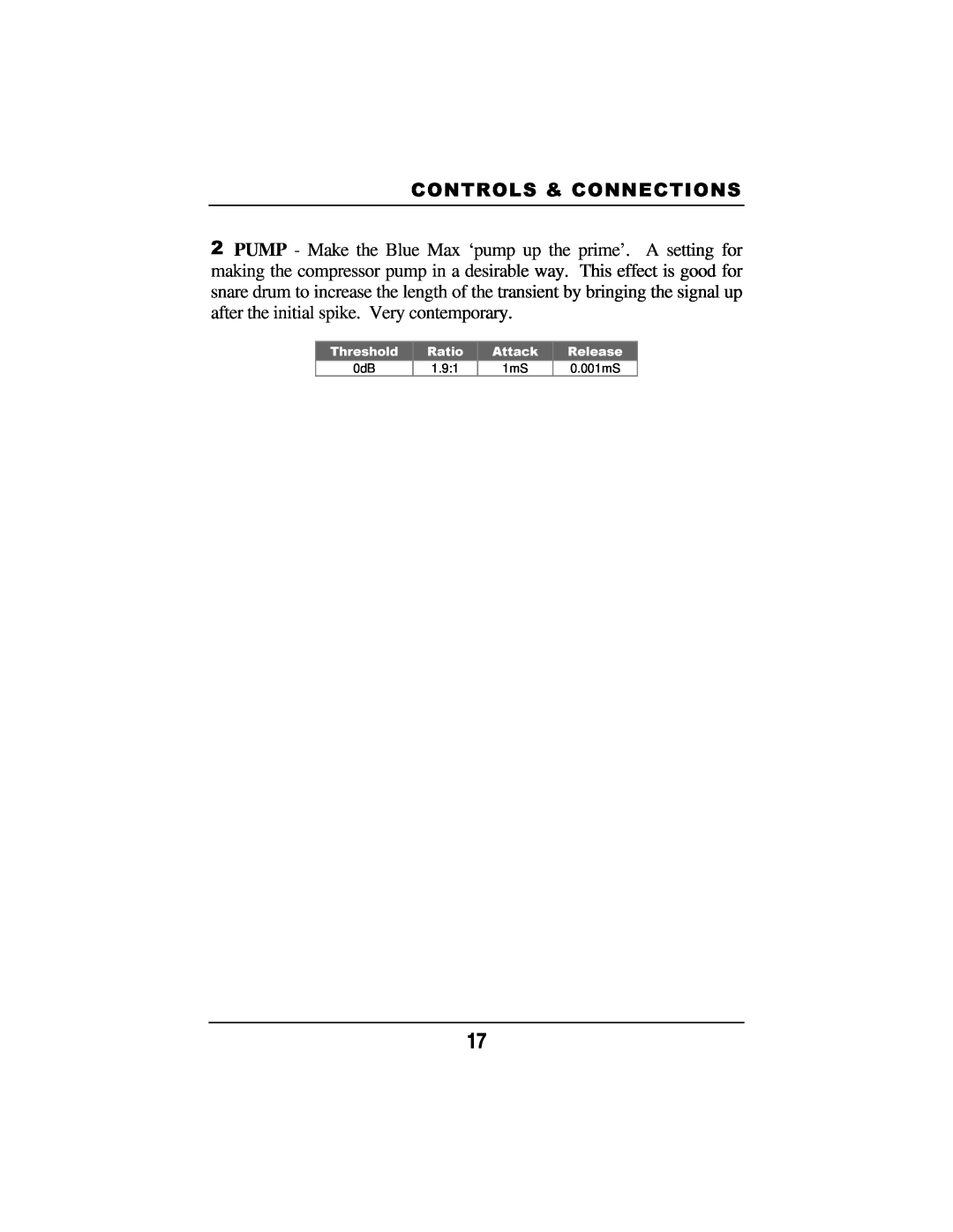 Presonus Audio electronic Smart Compressor manual 1.9, 0.001mS 