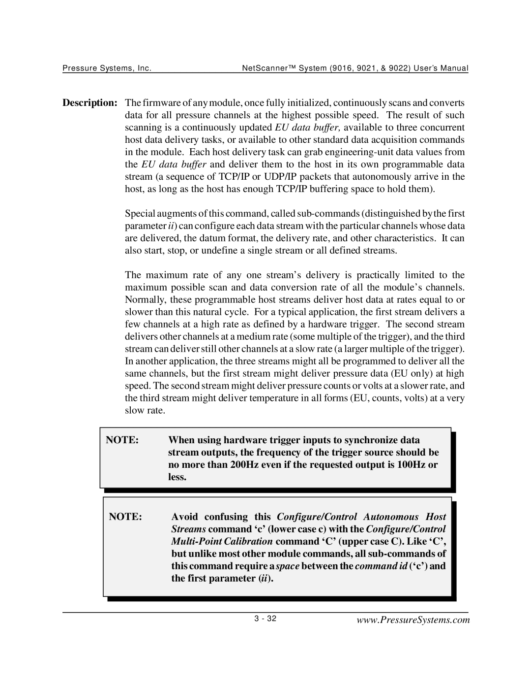 Pressure Systems 9022 user manual Avoid confusing this Configure/Control Autonomous Host 