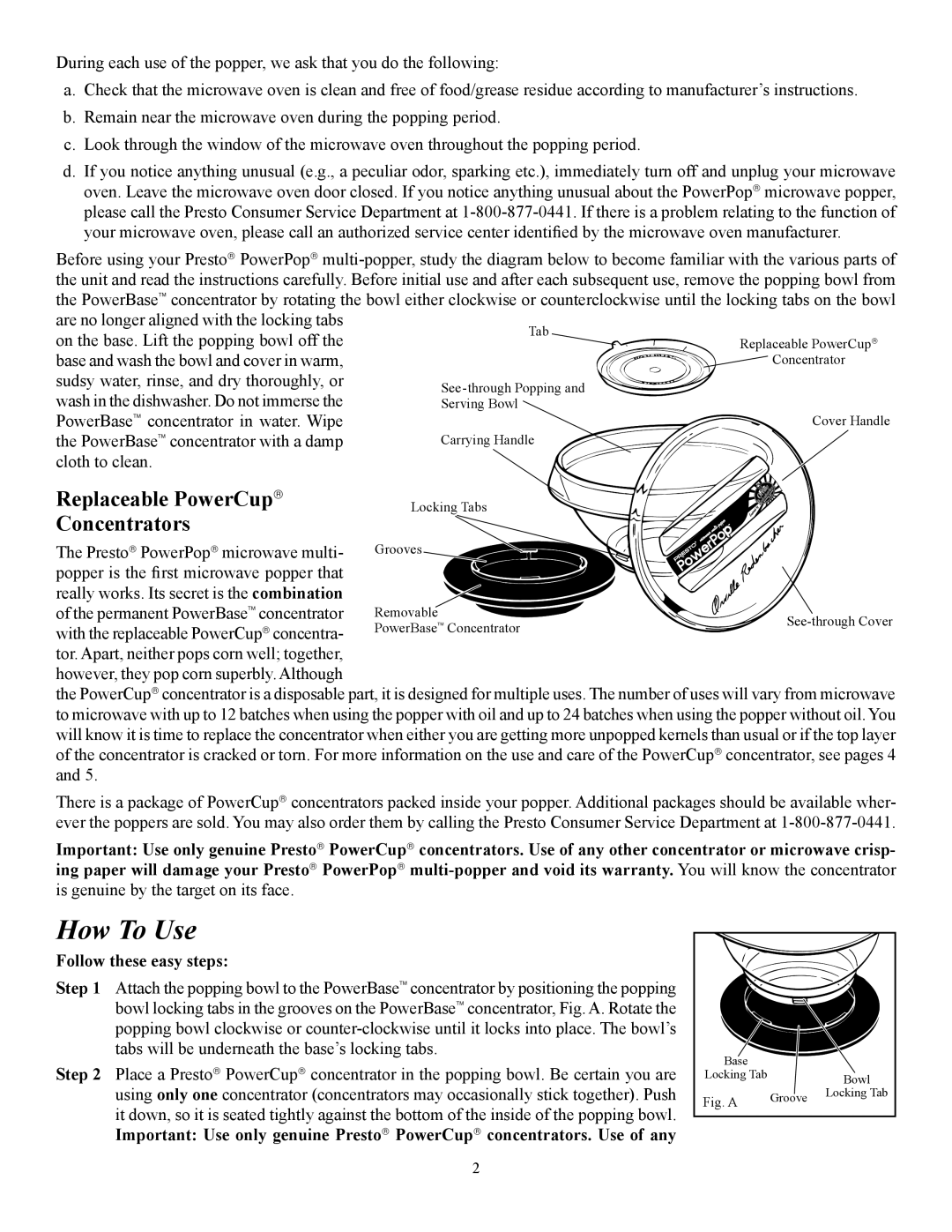 Presto 4830 manual How To Use, Follow these easy steps 