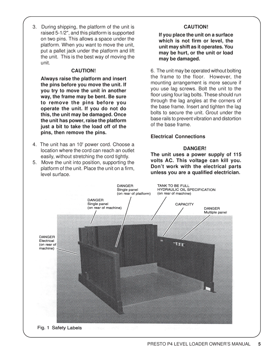 Presto P4 manual 