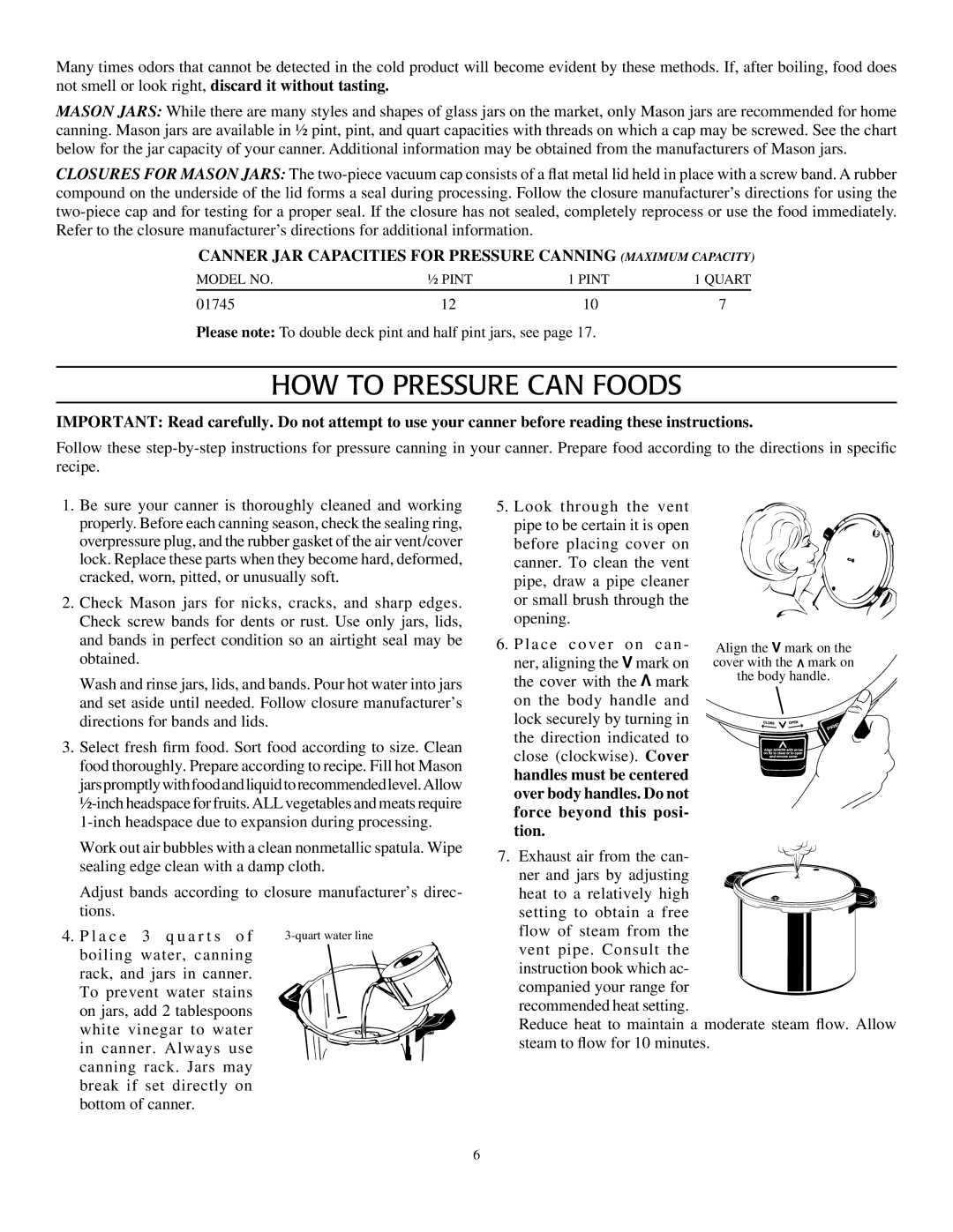 Presto Pressure Canner and Cooker warranty HOW to Pressure can Foods 