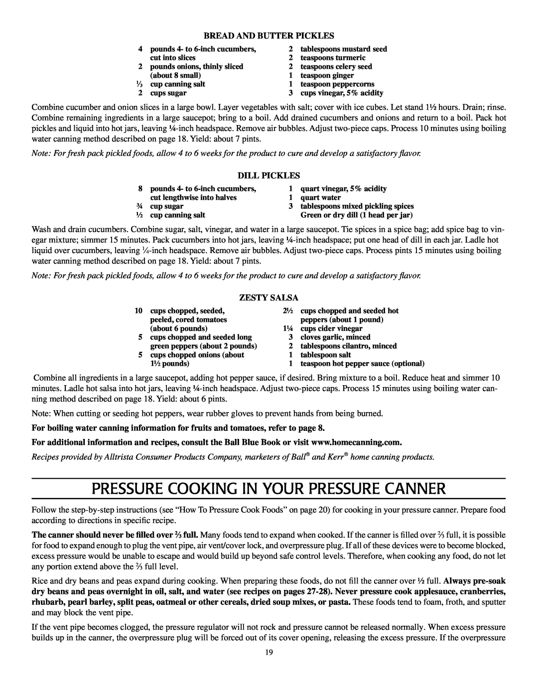 Presto Pressure Canner and Cooker warranty Pressure Cooking In Your Pressure Canner, Bread and Butter Pickles, Dill Pickles 