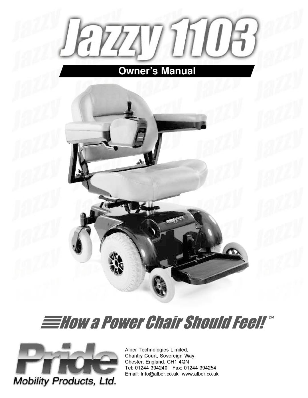 Pride Mobility 1103 owner manual 