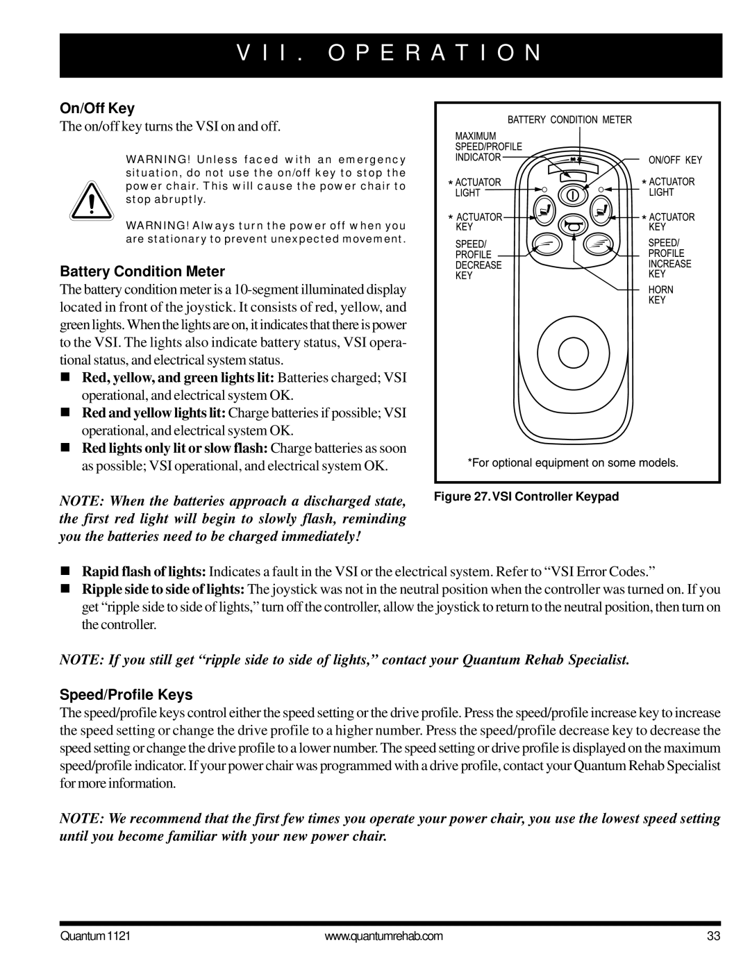 Pride Mobility 1121 On/Off Key, Battery Condition Meter, Red lights only lit or slow flash Charge batteries as soon 