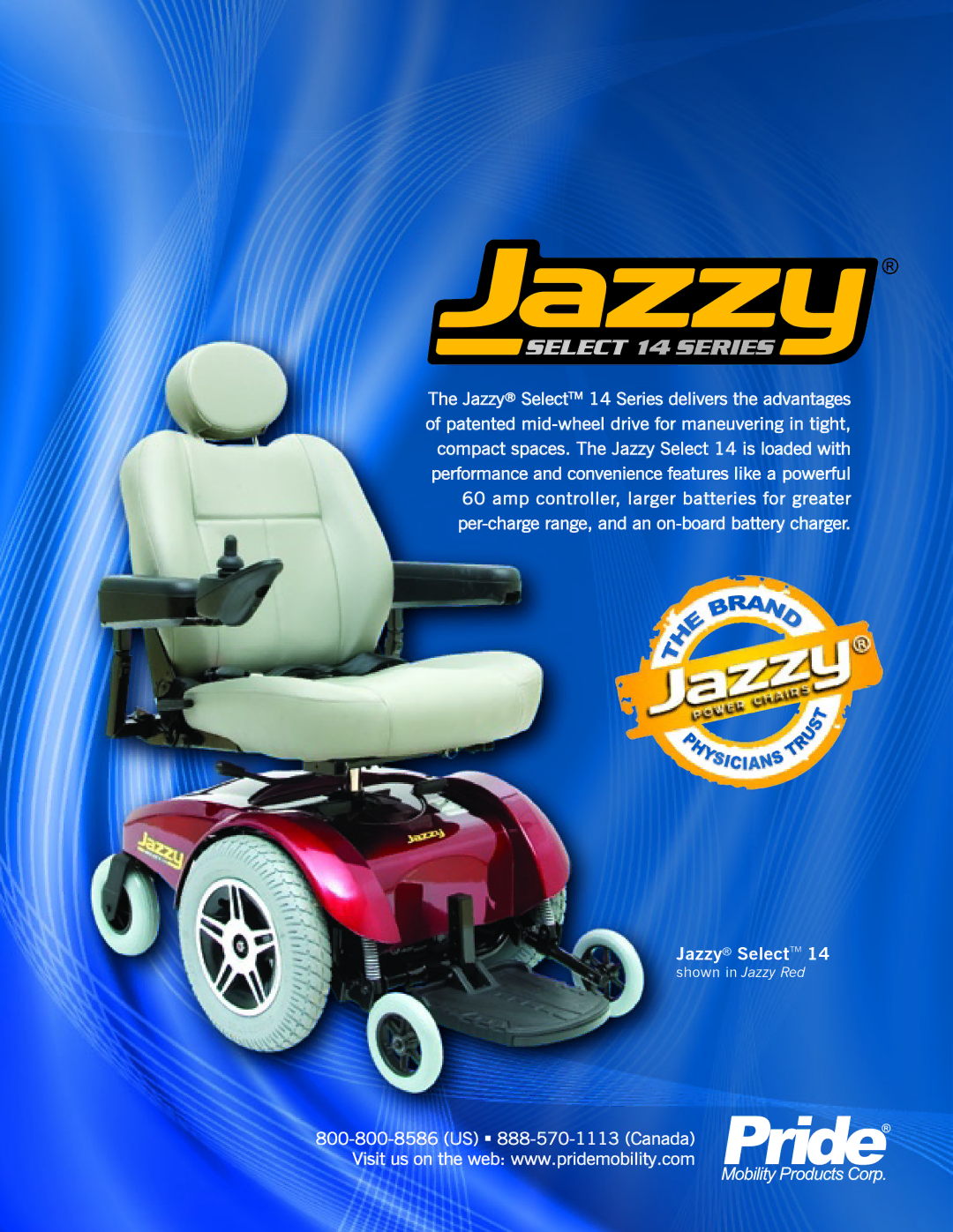 Pride Mobility 14 Series manual Jazzy SelectTM 