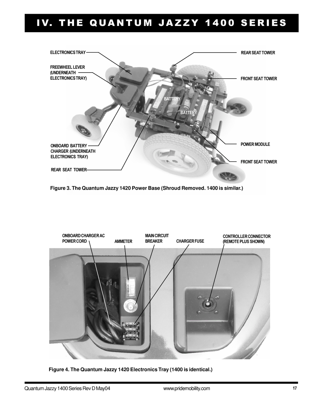 Pride Mobility manual Quantum Jazzy 1420 Power Base Shroud Removed is similar 