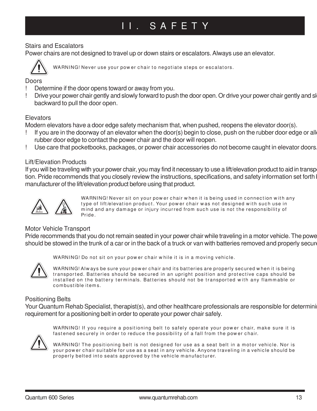 Pride Mobility 600 SP manual Stairs and Escalators, Doors, Elevators, Lift/Elevation Products, Motor Vehicle Transport 