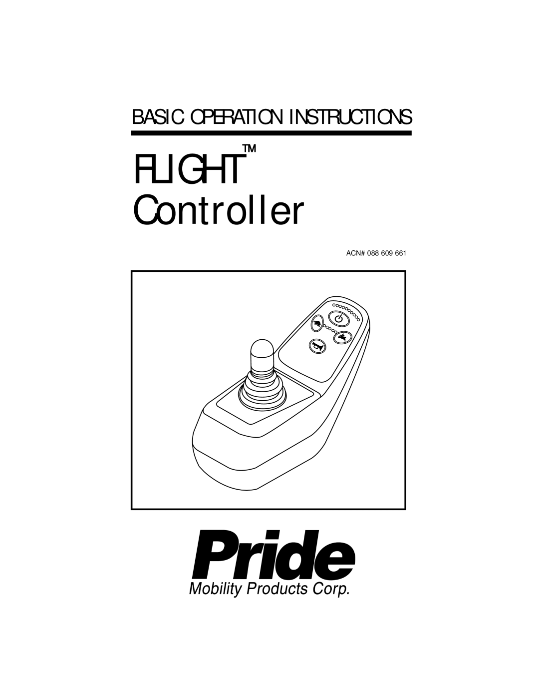 Pride Mobility manual Flighttm 