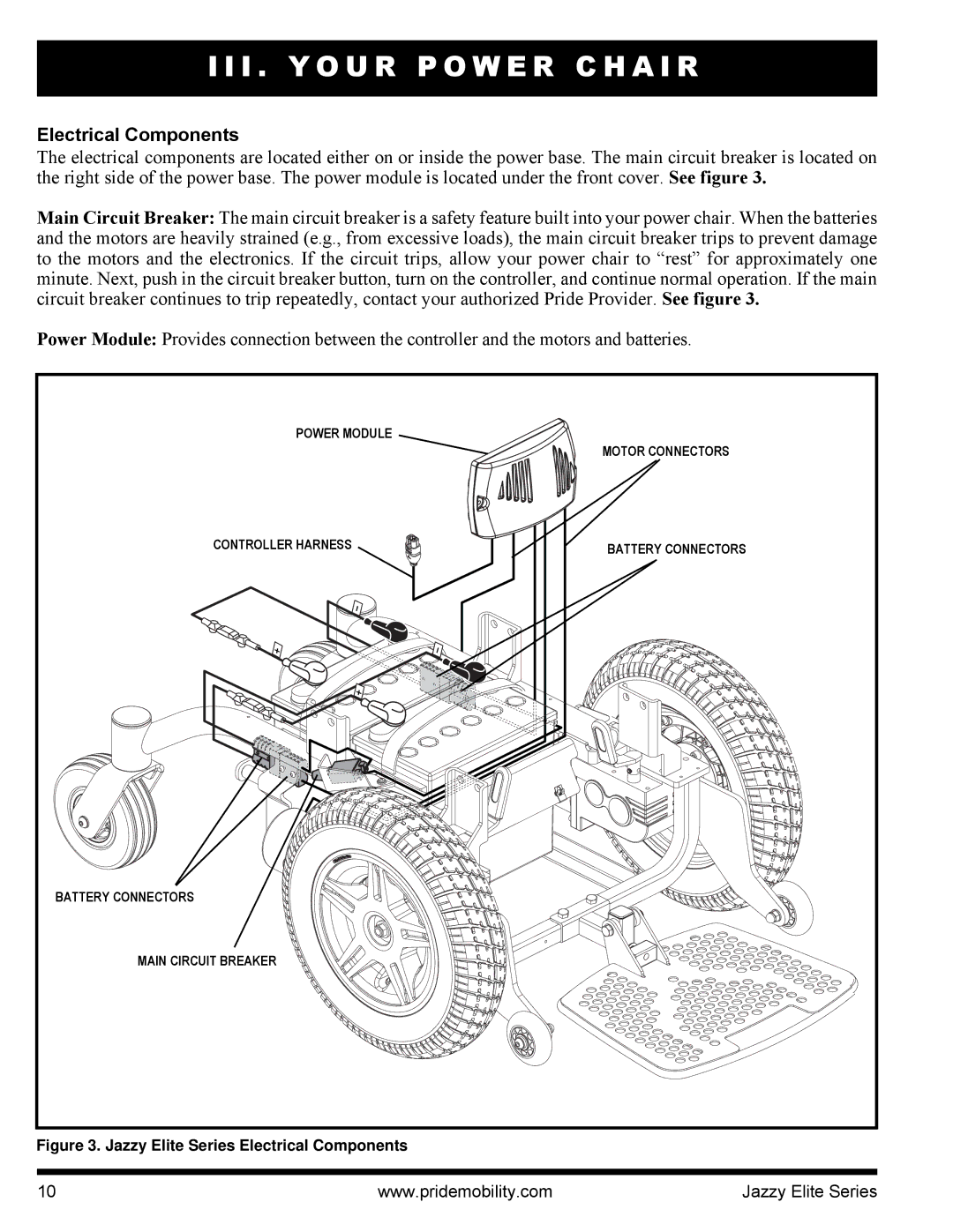 Pride Mobility HD, 14 manual Jazzy Elite Series Electrical Components 