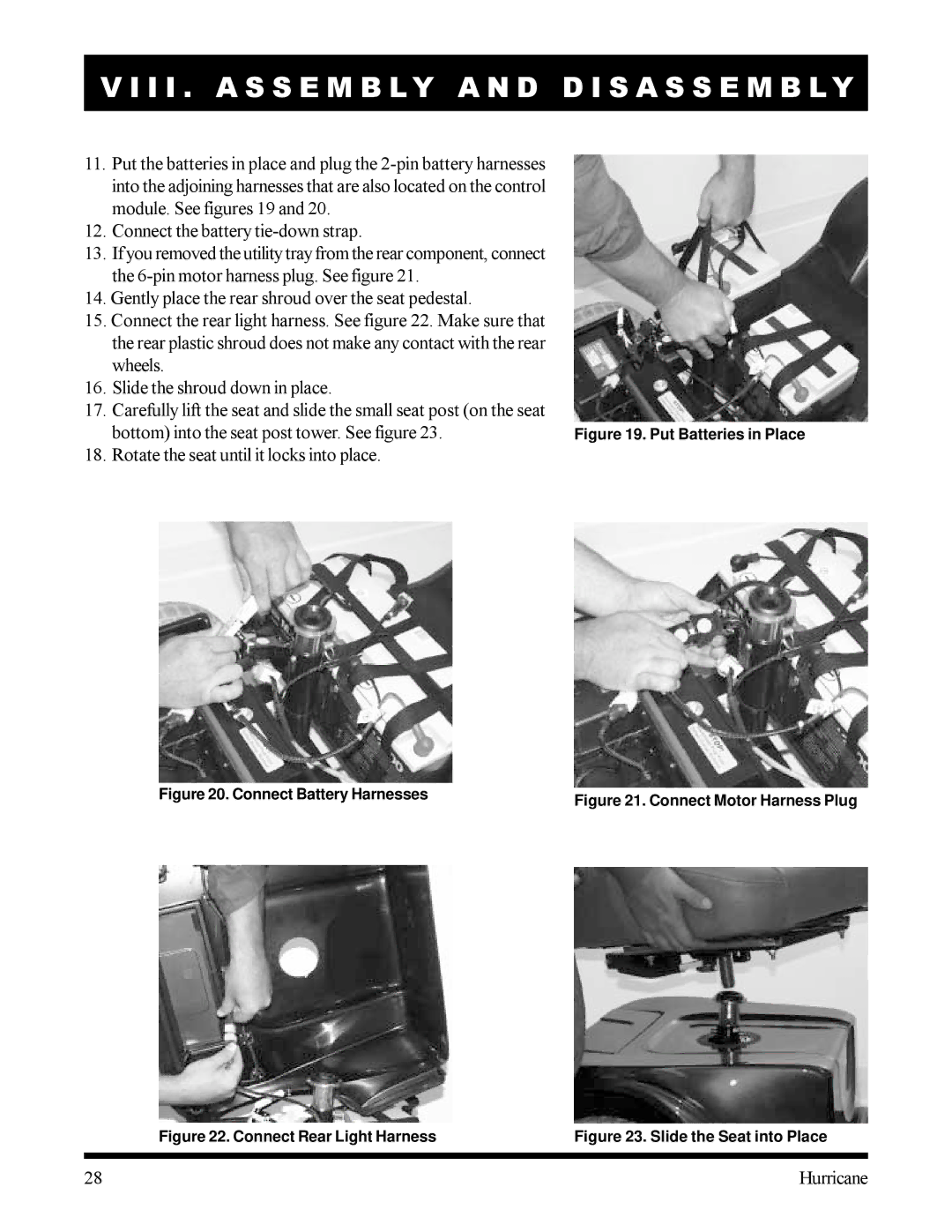 Pride Mobility Hurricane owner manual Rotate the seat until it locks into place 