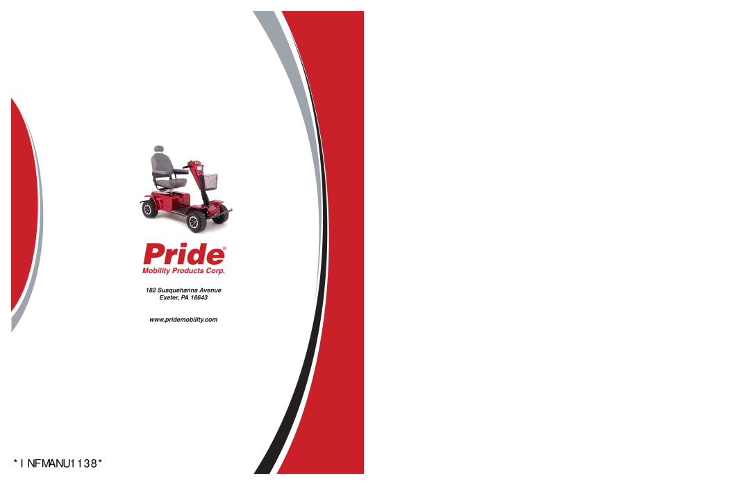 Pride Mobility I NFMANU1138 manual INFMANU1138 