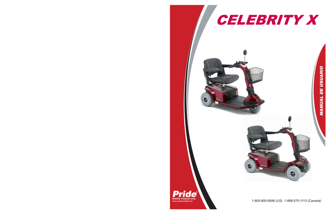 Pride Mobility I NFMANU3363 manual Celebrity 