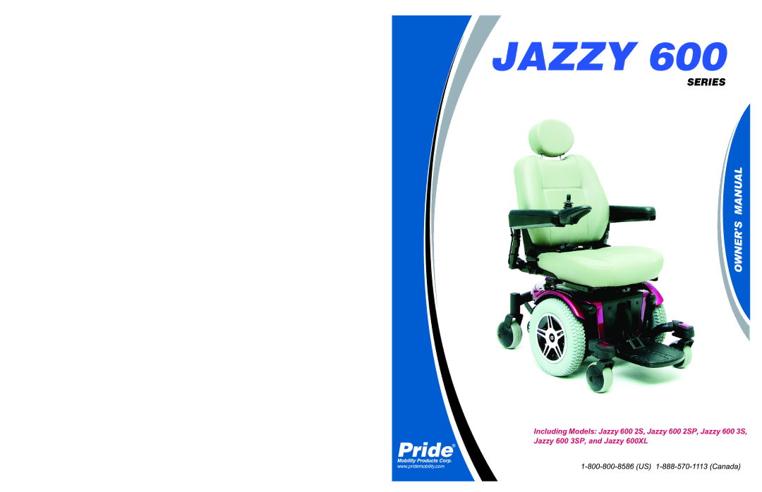 Pride Mobility INFMANJ2828 manual Jazzy 