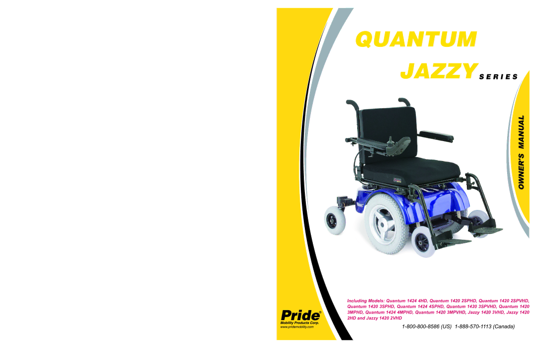 Pride Mobility INFMANU1206 manual Quantum 