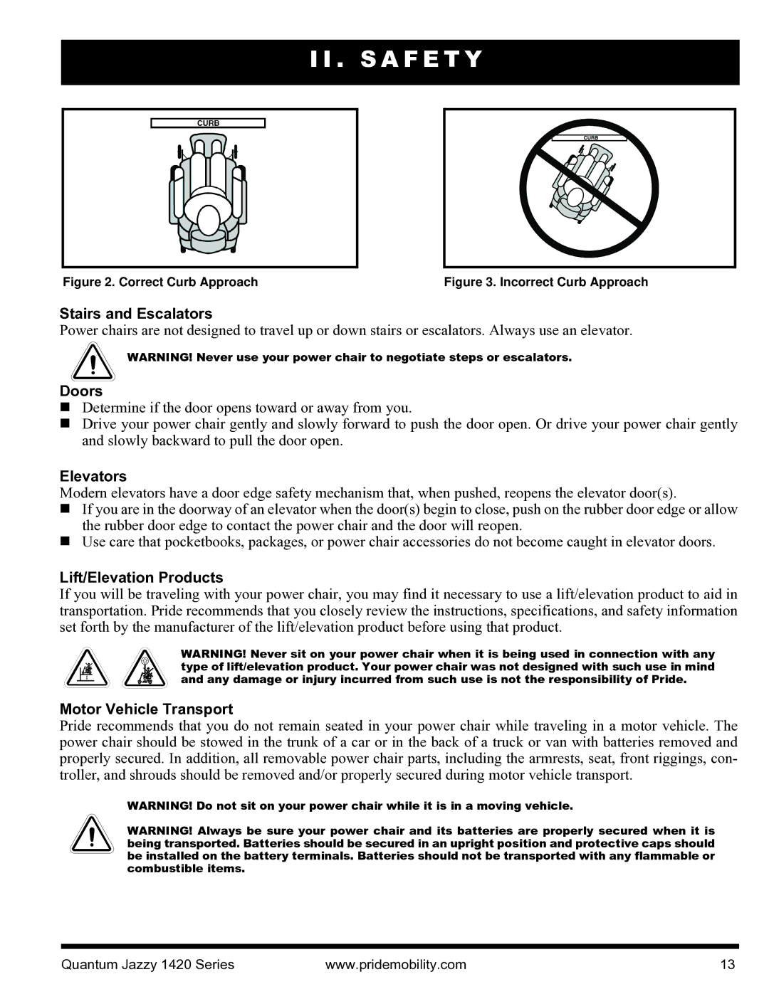 Pride Mobility INFMANU1206 manual Stairs and Escalators, Doors, Elevators, Lift/Elevation Products, Motor Vehicle Transport 