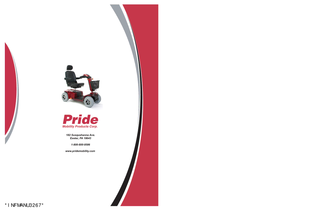 Pride Mobility INFMANU3267 manual 