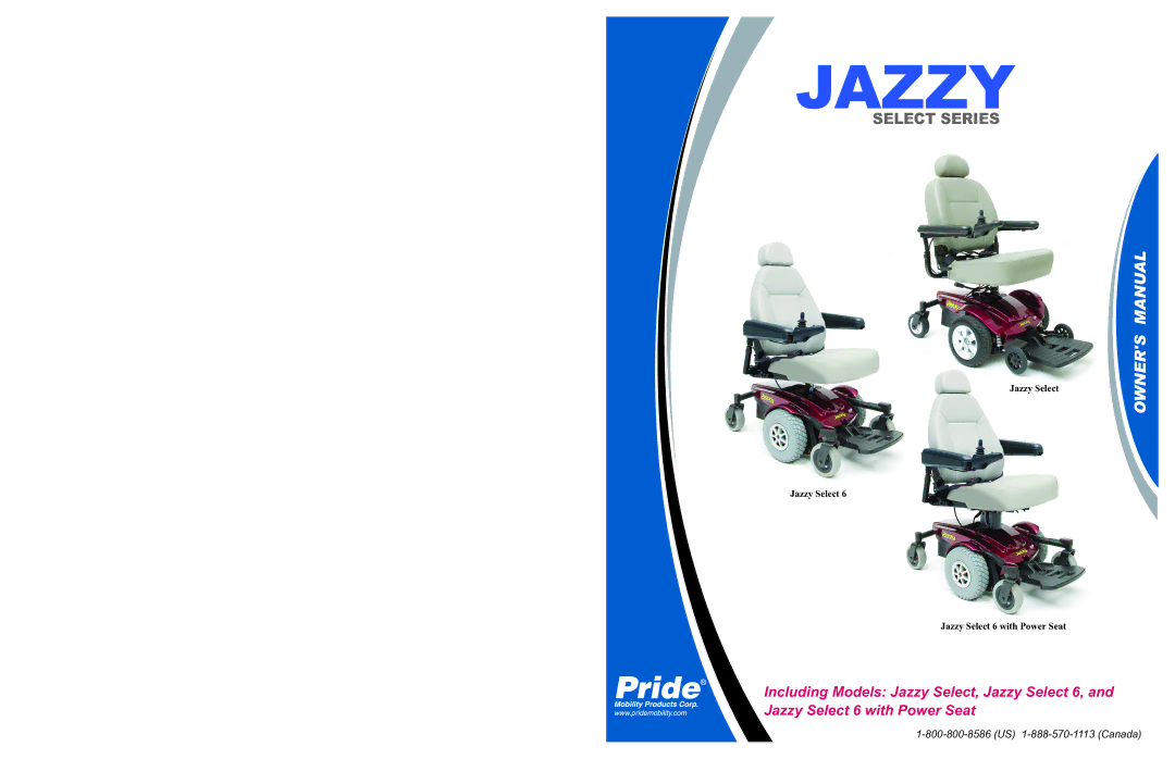 Pride Mobility INFMANU3351 manual Jazzy 