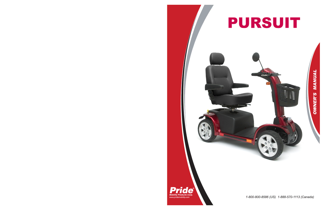 Pride Mobility INFMANU3890 manual Pursuit 