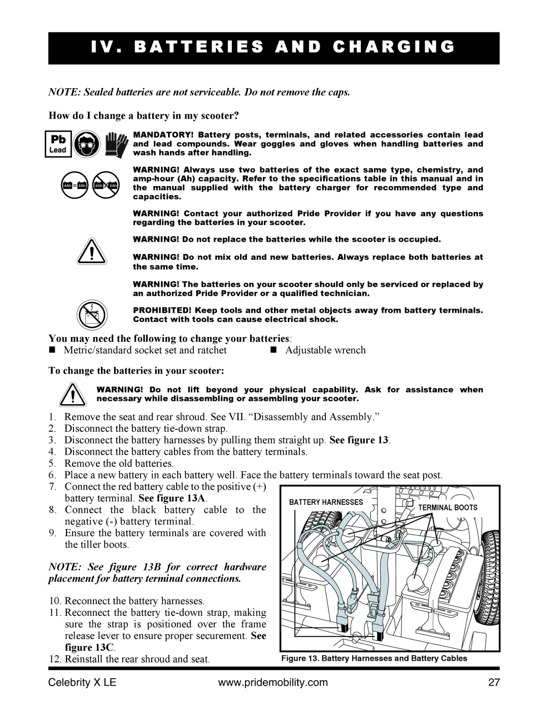 Pride Mobility INFMANU4440 How do I change a battery in my scooter?, You may need the following to change your batteries 