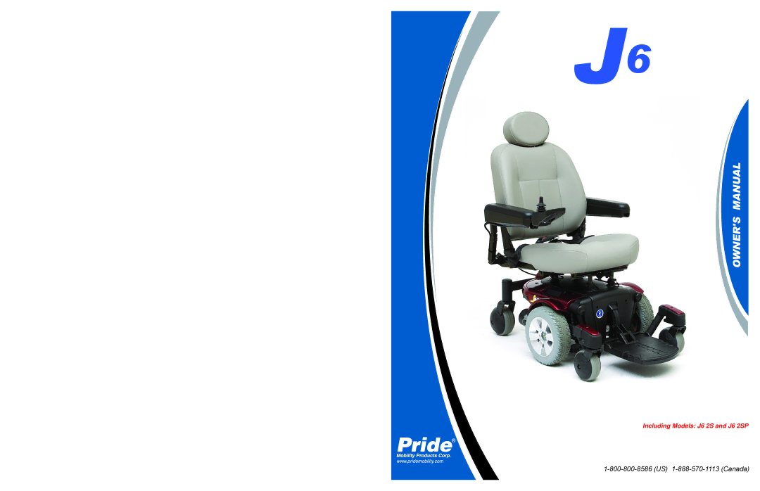 Pride Mobility manual Including Models J6 2S and J6 2SP 